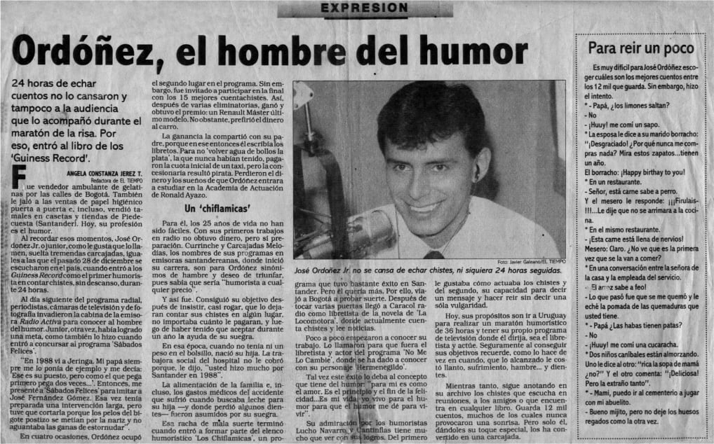 José Ordóñez en su primer récord mundial